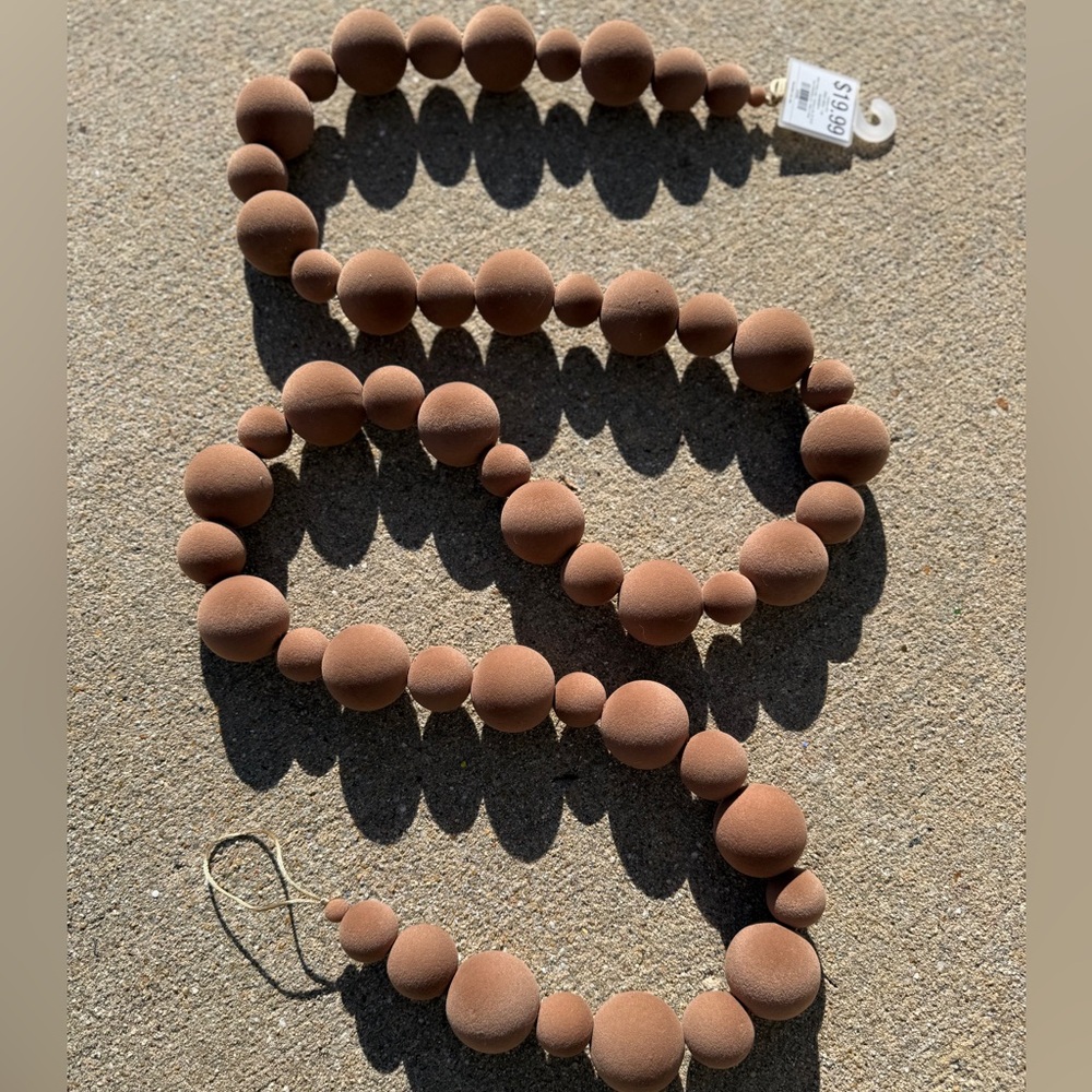 Hobby Lobby Brown Flocked Garland - NWT